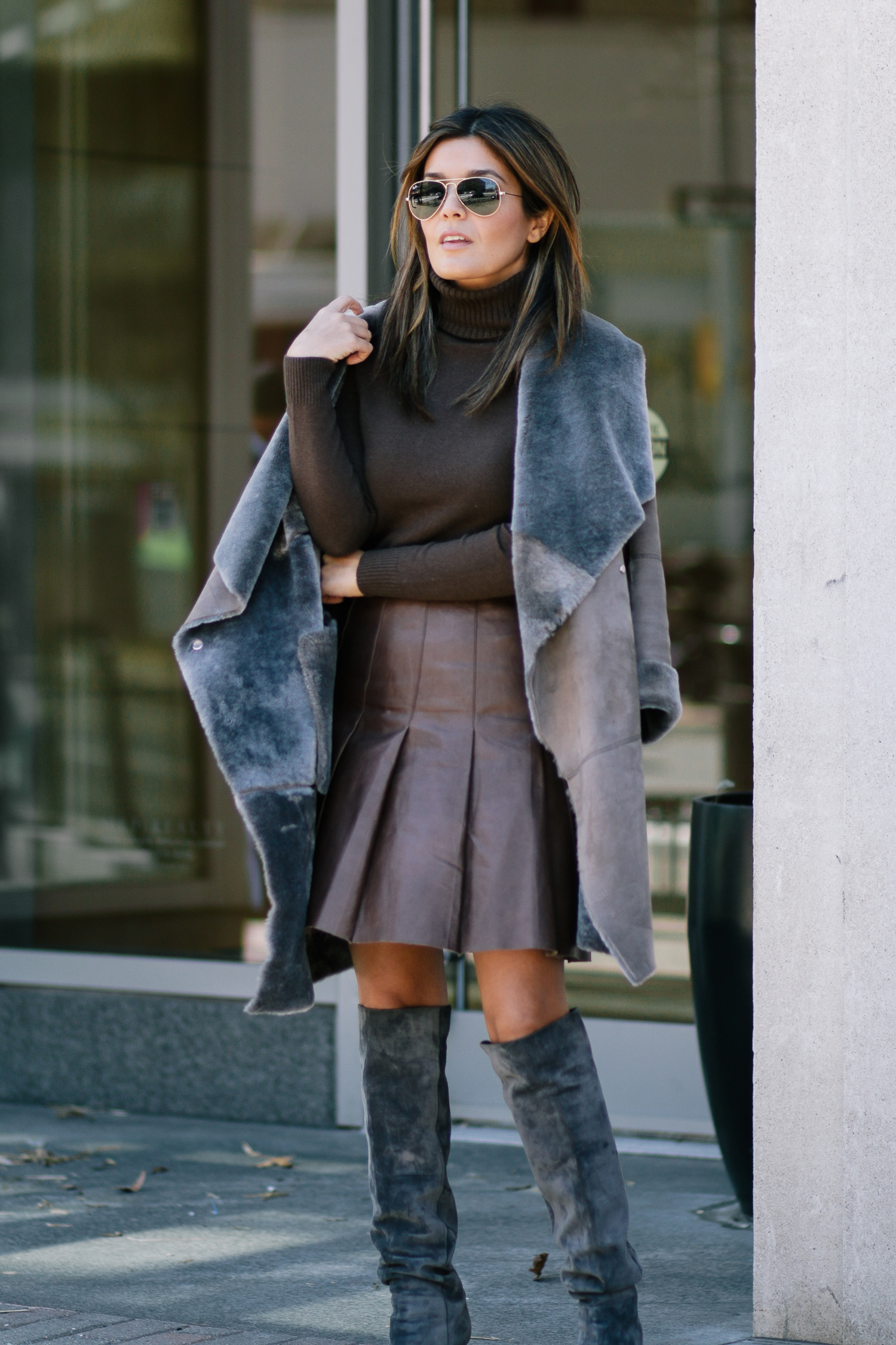 Brown and Grey Outfit 