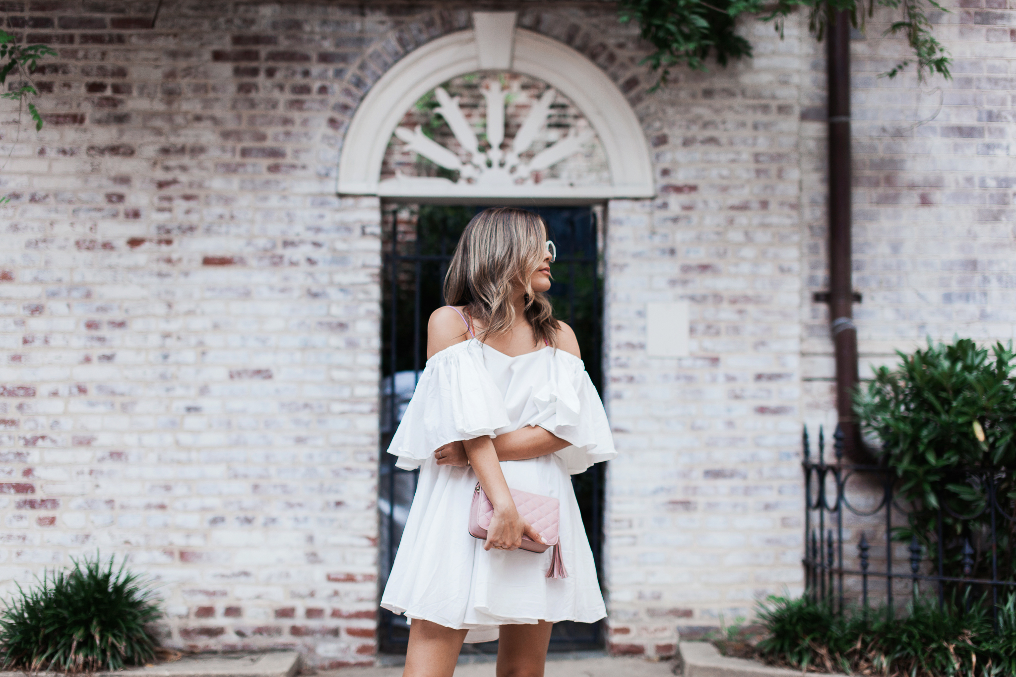 Style MBA Wears Storets Off the Shoulder Dress